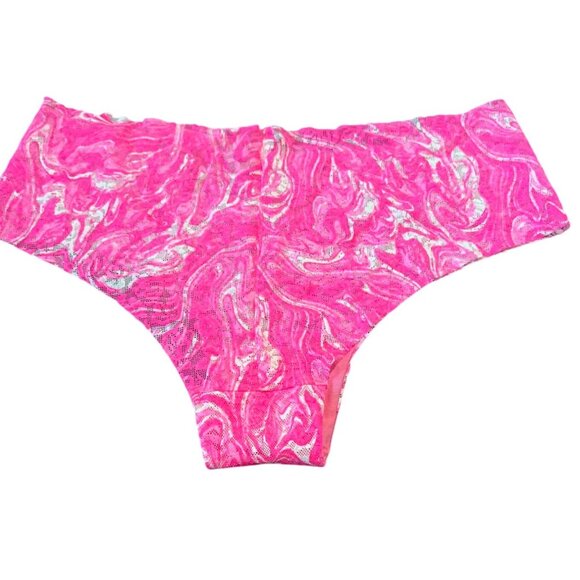 Victorias Secret Pink Womens M Seamless Cheeky Panty Recycled Polyamide & Cotton - Picture 2 of 4